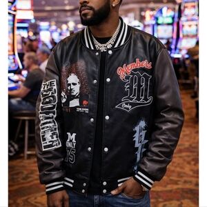 The Godfather x Members Only Bomber Varsity Jacket Size XL New